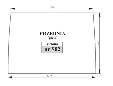 Szyba przednia zielona gięta Zetor Forterra Proxima 53369038 Taniej