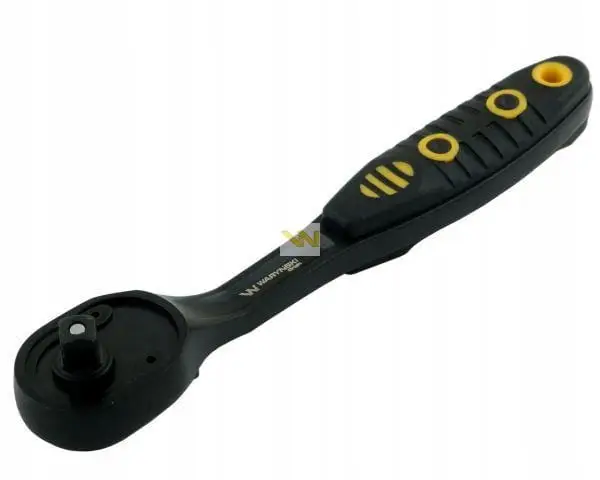 Grzechotka 1/4" 72T. odgięta. Waryński WMR008 Nowy