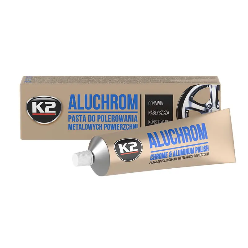 Ekspresowa dostawa Pasta do Polerowania Chromu, Czyszczenia i Nabłyszczania K2 Aluchrom 120G K003