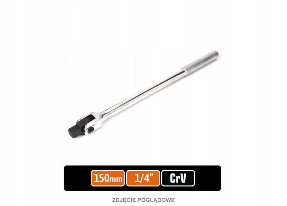 Dodaj do koszyka Pokrętło do nasadek obrotowe - uchylne 1/4" 150 mm TEGER T-W-POKO103