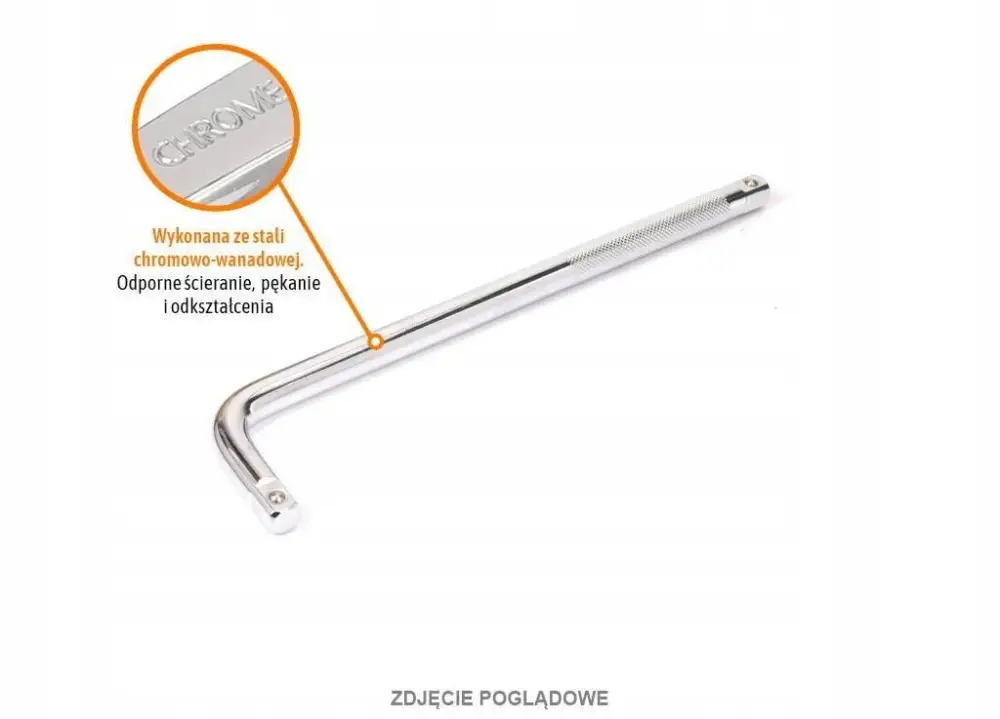 Taniej Pokrętło do nasadek TYP L 1/2" 250 mm TEGER T-W-POKL101