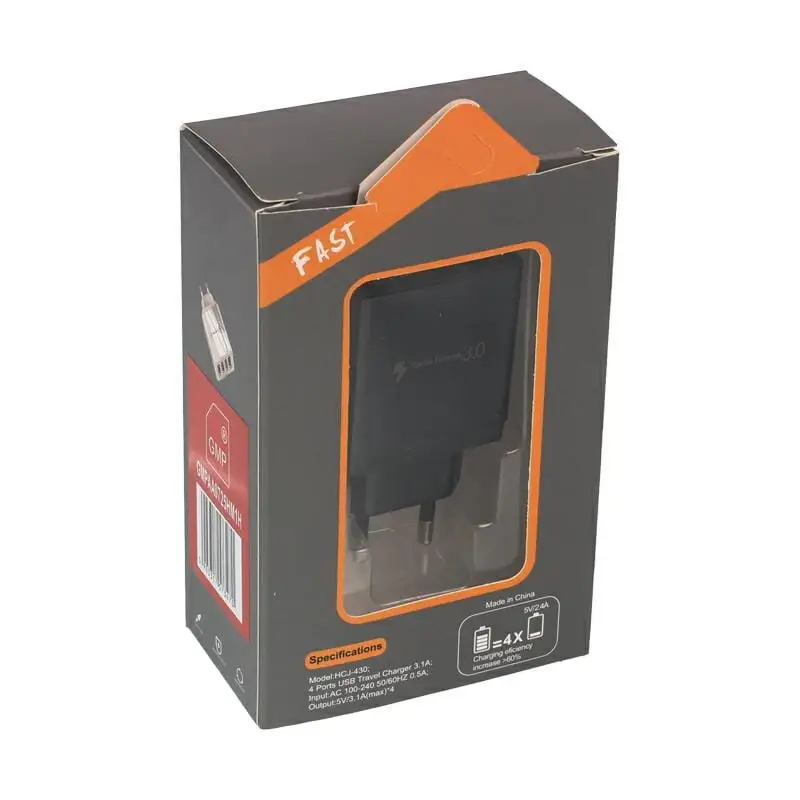 Kup online Szybka Ładowarka Sieciowa Usb Quick Charge 3.0,4x3.1 AA0725HM1H