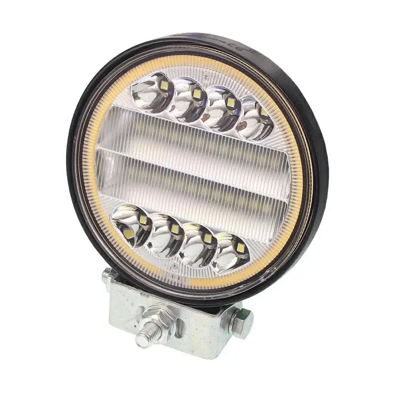 Szybka wysyłka Lampa Robocza Halogen 38 LED + Obrysowa Dioda, Okrągłą,12-24V Fi 112mm Grubość: 28 mm LRH38L-28
