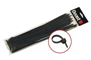 Opaski Zaciskowe Kablowe Nylon Czarne 300x4,7 mm 50 Sztuk Beast Tools Kup teraz
