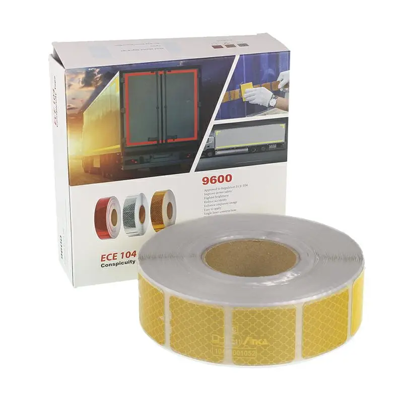 Taśma Odblaskowa w Rolce 50Mb Żółta Iii Generacja, Przerywana, Konturowa TOR50ZP Premium