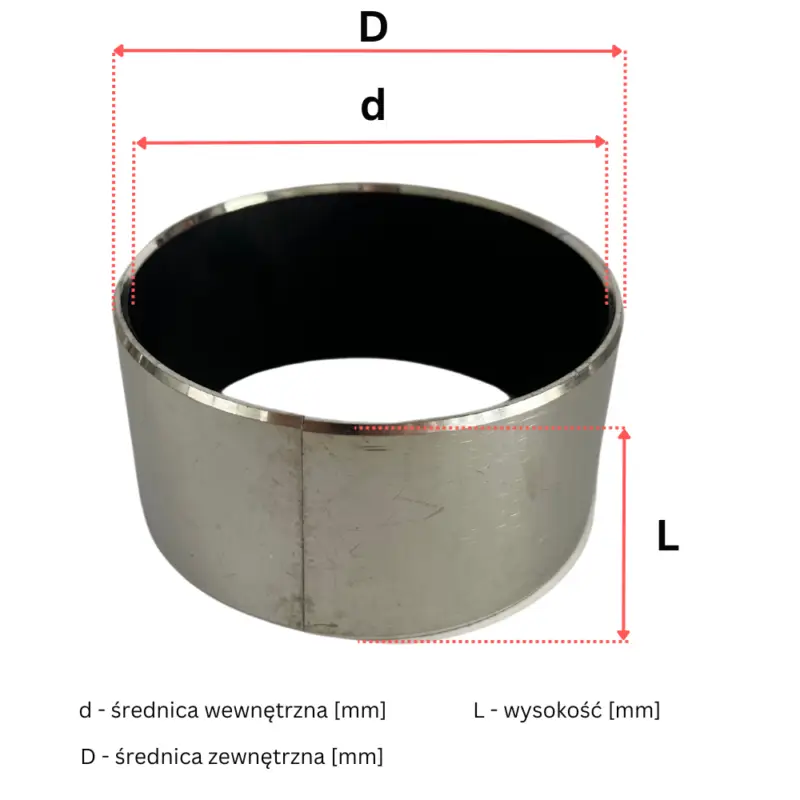Cena promocyjna Tuleja Ślizgowa PTFE + Stal 55x60x40 mm (2 szt.)