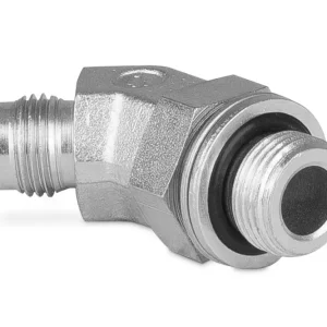 Ostatnie sztuki Przyłączka kolankowa z przeciwnakrętką 45° 1/2” BSP-7/8” JIC 5235-08-10 - IMM / Interpump