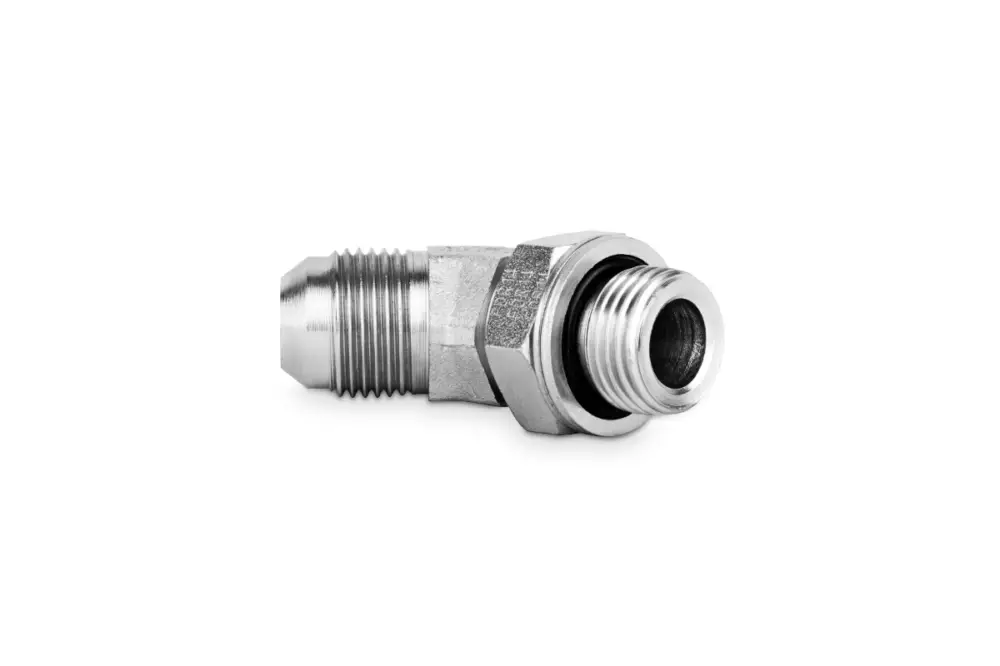 Przyłączka kolankowa z przeciwnakrętką 45° 3/8" BSP-7/16" JIC 204711.3 - CAST Tylko do końca tygodnia