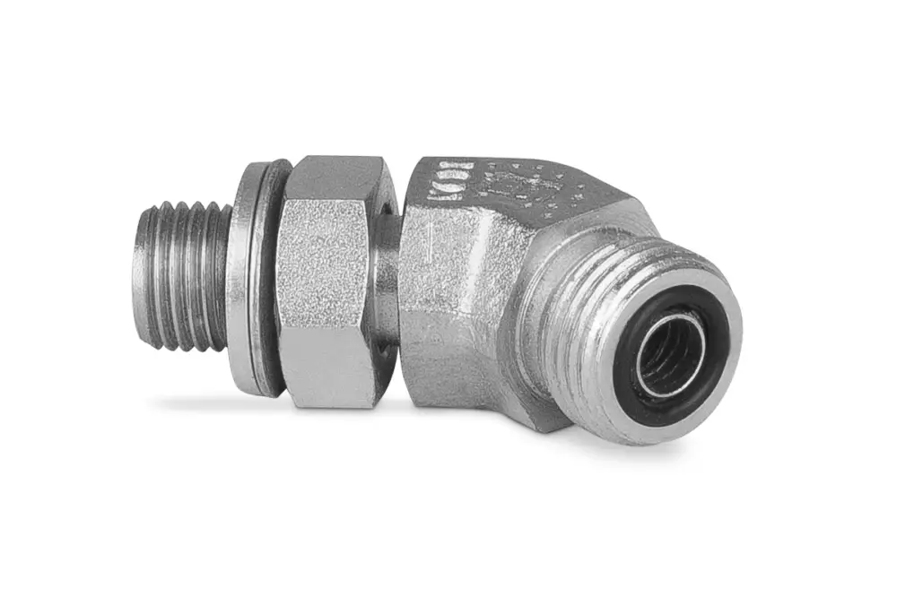 Najlepsza cena Przyłączka kolankowa 45° z przeciwnakrętką 1/4” BSP-9/16” ORFS 6260-04-06 - IMM / Interpump