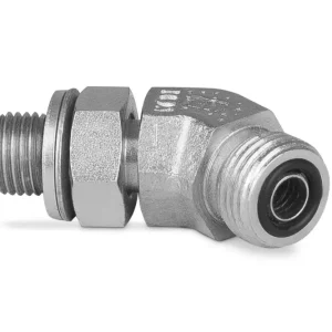 Wyjątkowa oferta Przyłączka kolankowa 45° z przeciwnakrętką 1/4” BSP-13/16” ORFS 6260-04-11 - IMM / Interpump